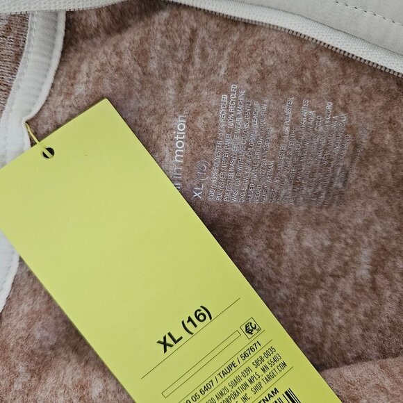 All In Motion Unisex Kids XL 16 Quarter Zip Pullover Sweatshirt Long Sleeve Cozy - Picture 7 of 10